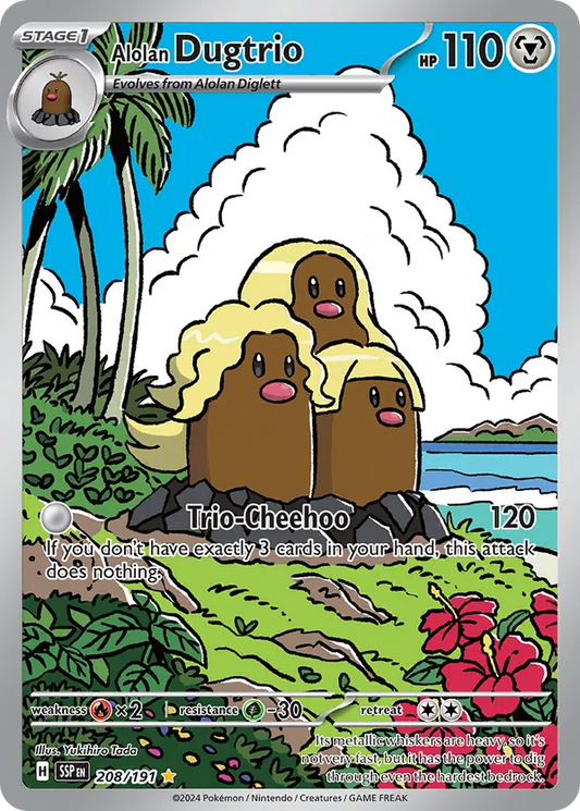 Alolan Dugtrio 208/191 - Surging Sparks (HO)