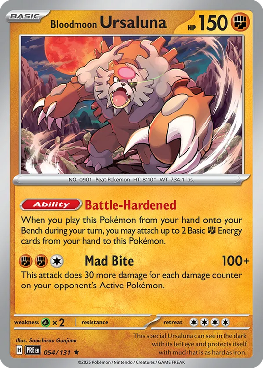 Bloodmoon Ursaluna (Master Ball Pattern) 054/131 - Prismatic Evolutions (HO)