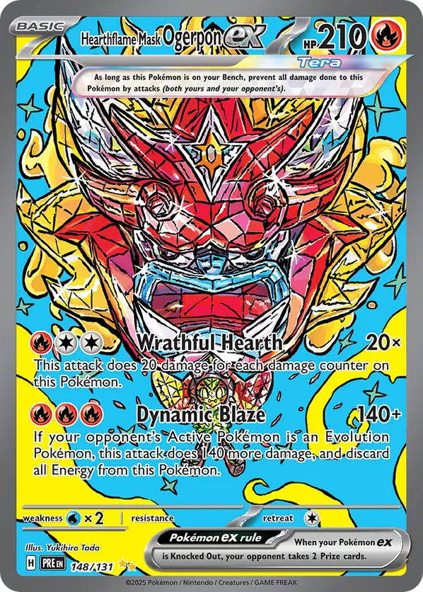 Hearthflame Mask Ogerpon ex 148/131 - Prismatic Evolutions (HO)