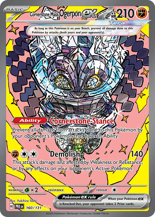 Cornerstone Mask Ogerpon ex 160/131 - Prismatic Evolutions (HO)