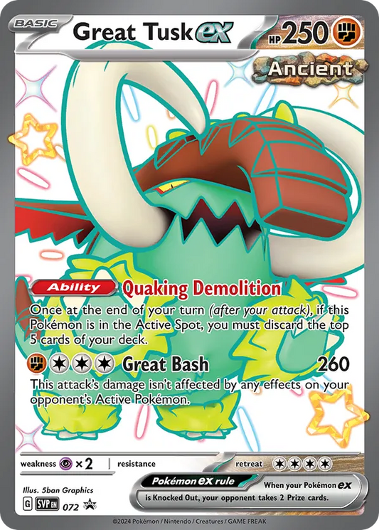Great Tusk ex 72 - Scarlet & Violet Promo (HO)