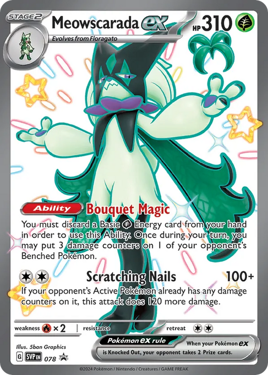 Meowscarada ex 78 - Scarlet & Violet Promo (HO)