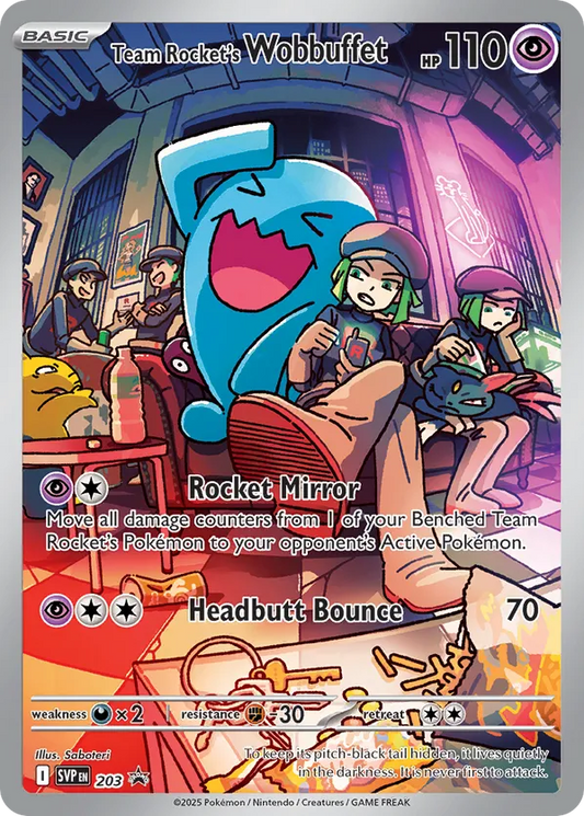 Team Rocket's Wobbuffet 203 - Scarlet & Violet Promo (HO)