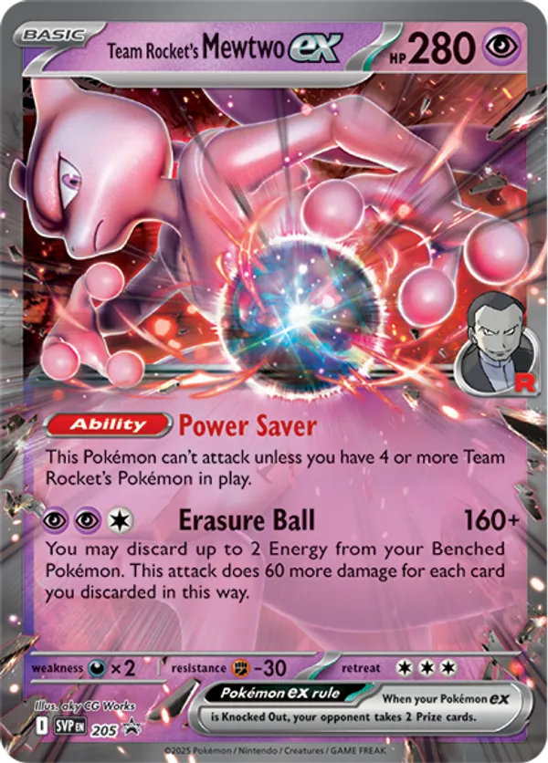 Team Rocket's Mewtwo ex 205 - Scarlet & Violet Promo (HO)