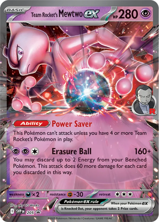 Team Rocket's Mewtwo ex 205 - Scarlet & Violet Promo (HO)