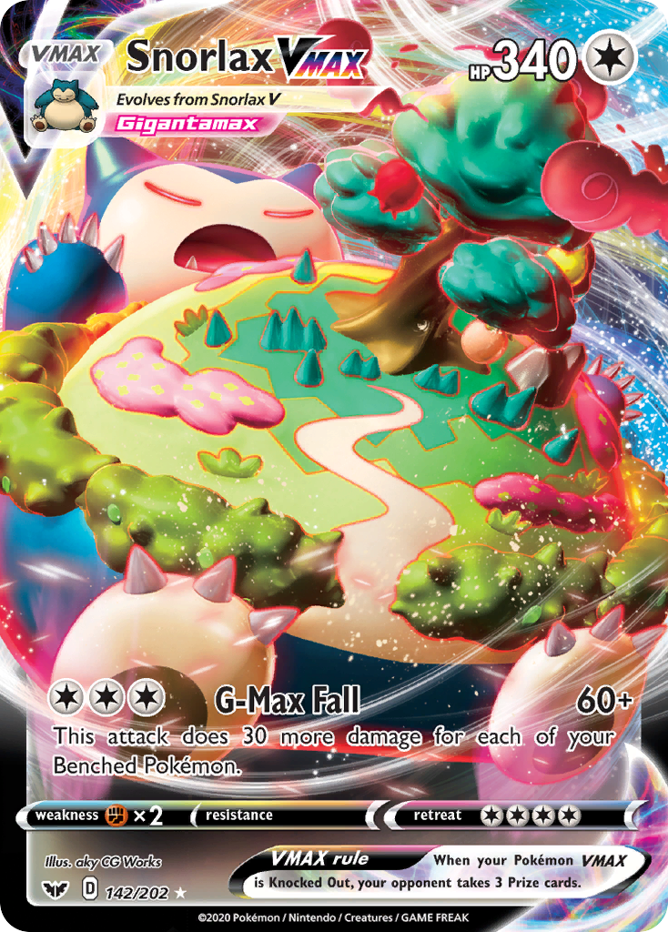 Snorlax VMAX 142/202 - Sword & Shield Base Set (HO)