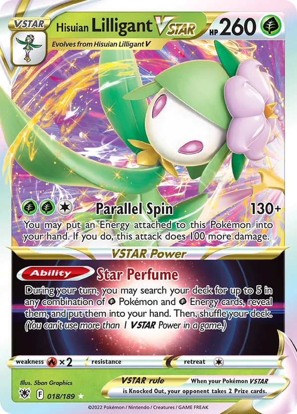 Hisuian Lilligant VSTAR 018/189 - Astral Radiance (HO)