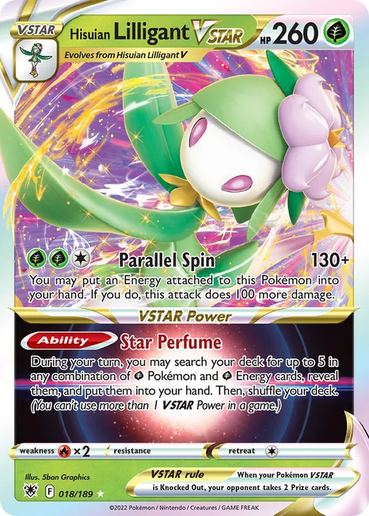 Hisuian Lilligant VSTAR 018/189 - Astral Radiance (HO)