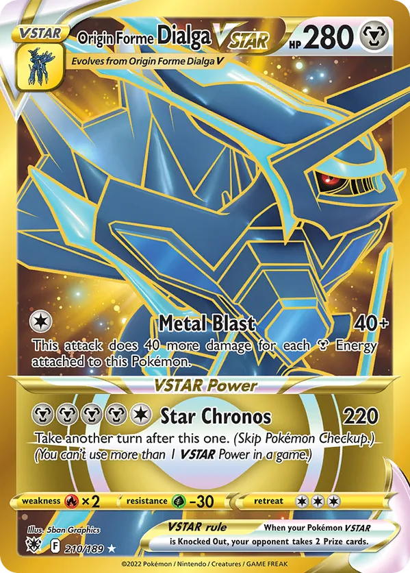 Origin Forme Dialga VSTAR (Secret) (210) 210/189 - Astral Radiance (HO) - HP