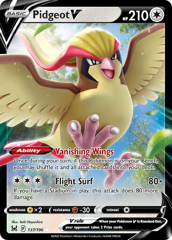 Pidgeot V 137/196 - Lost Origin (HO)