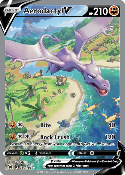 Aerodactyl V (Alternate Full Art) 180/196 - Lost Origin (HO)