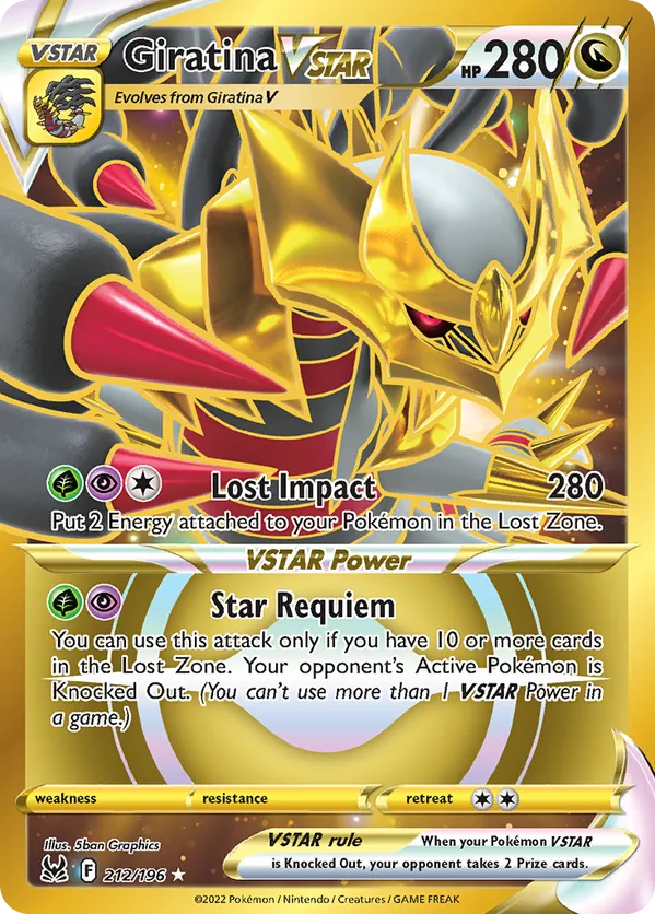 Giratina VSTAR (Secret) 212/196 - Lost Origin (HO)