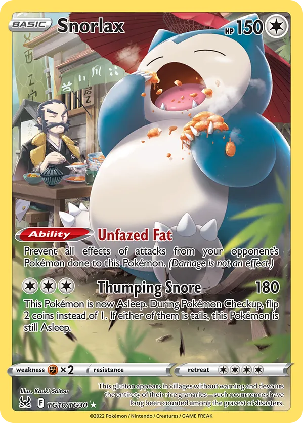 Snorlax TG10/TG30 - Lost Origin Trainer Gallery (HO)
