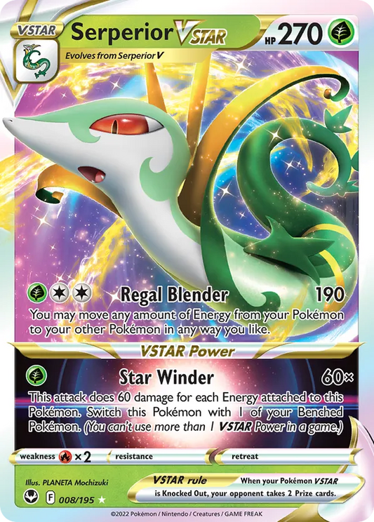 Serperior VSTAR 008/195 - Silver Tempest (HO)