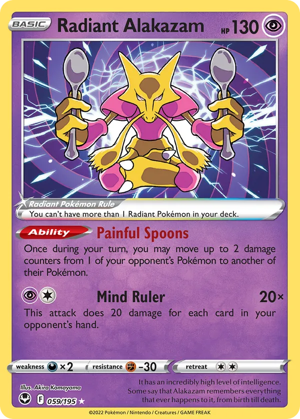 Radiant Alakazam 059/195 - Silver Tempest (HO)