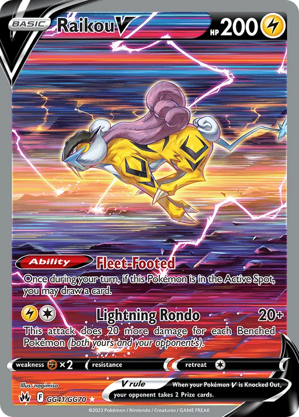 Raikou V GG41/GG70 - Crown Zenith: Galarian Gallery (HO)