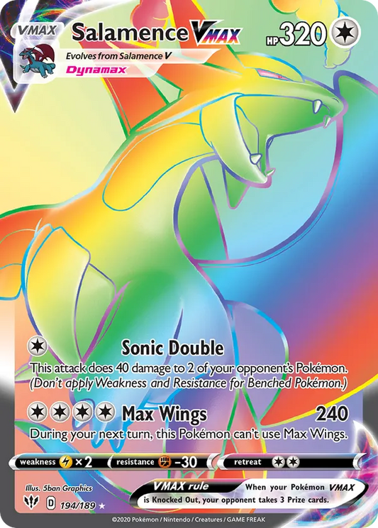 Salamence VMAX (Secret) 194/189 - Darkness Ablaze (HO)