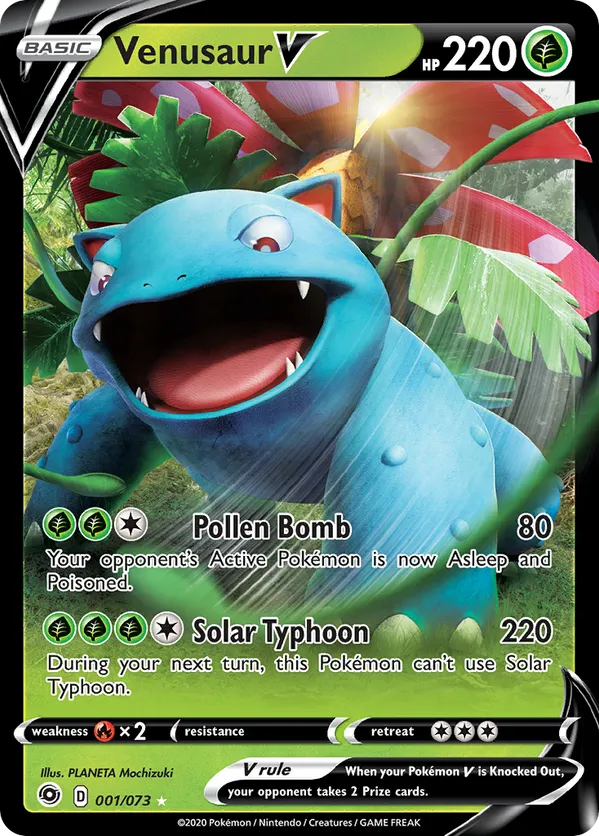 Venusaur V 001/073 - Champion's Path (HO)
