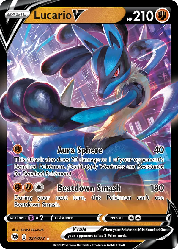 Lucario V 27/73 - Champion's Path (HO)