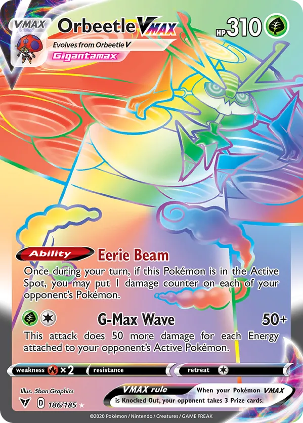Orbeetle VMAX (Secret) 186/185 - Vivid Voltage (HO)