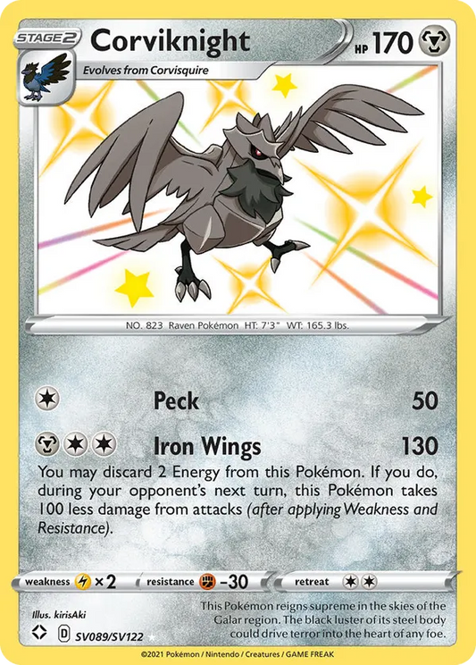 Corviknight SV089/SV122 - Shining Fates: Shiny Vault (HO)