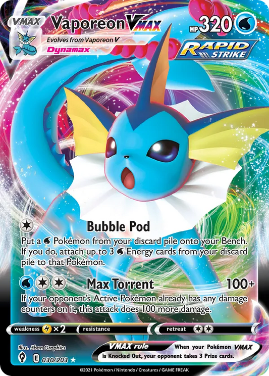 Vaporeon VMAX 030/203 - Evolving Skies (HO)