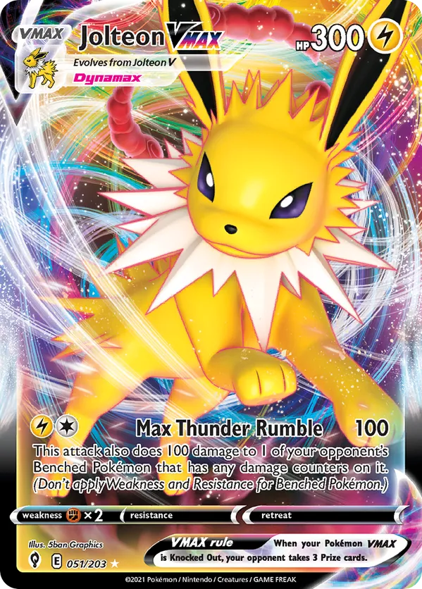 Jolteon VMAX 051/203 - Evolving Skies (HO)