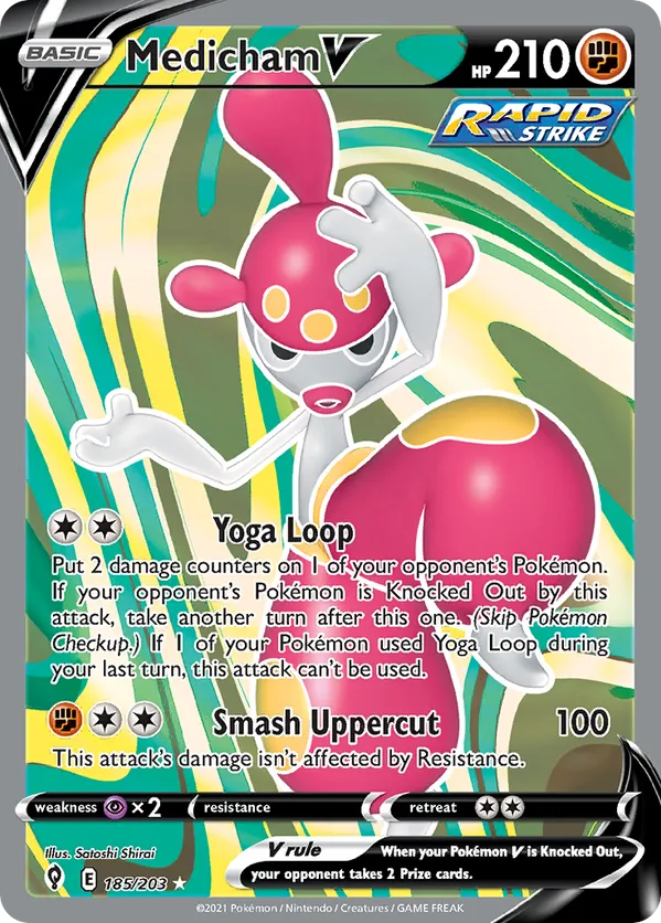 Medicham V (Full Art) 185/203 - Evolving Skies (HO)