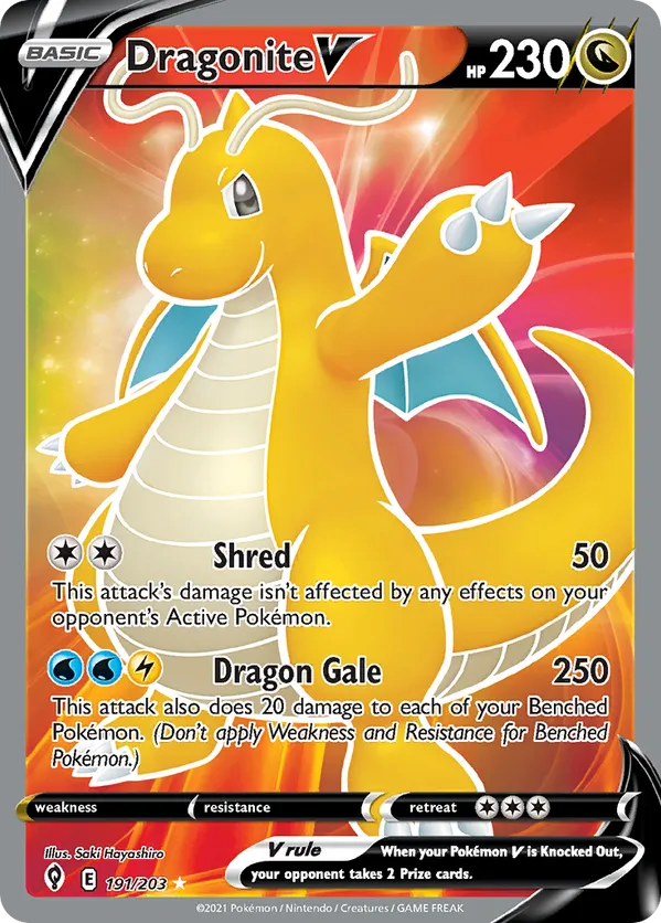 Dragonite V (Full Art) 191/203 - Evolving Skies (HO)