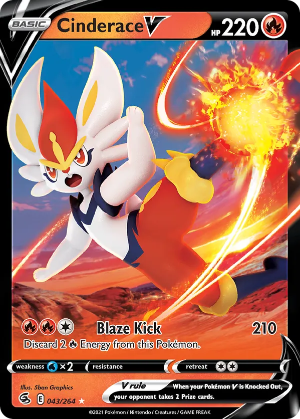 Cinderace V (43) 043/264 - Fusion Strike (HO) - MP
