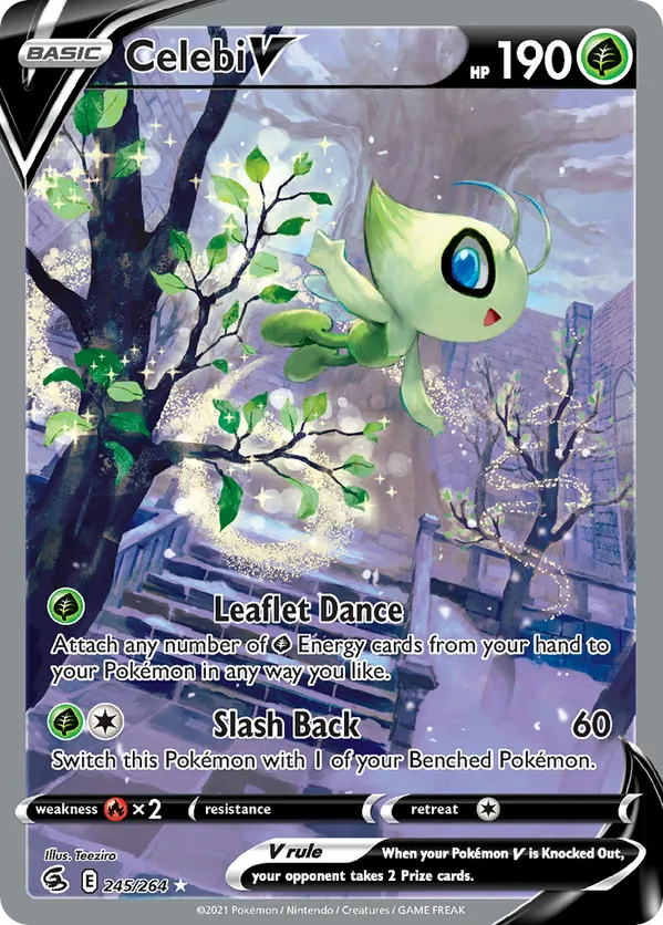 Celebi V (Alternate Full Art) 245/264 - Fusion Strike (HO)