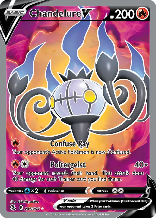 Chandelure V (Full Art) 247/264 - Fusion Strike (HO)