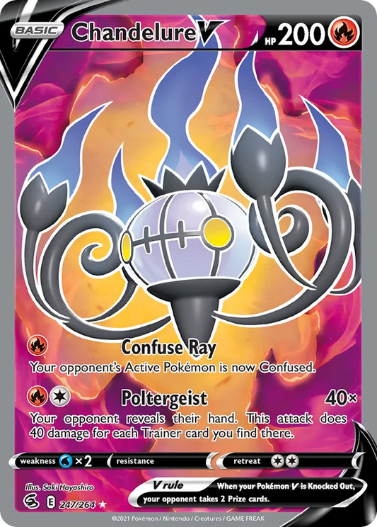 Chandelure V (Full Art) 247/264 - Fusion Strike (HO)