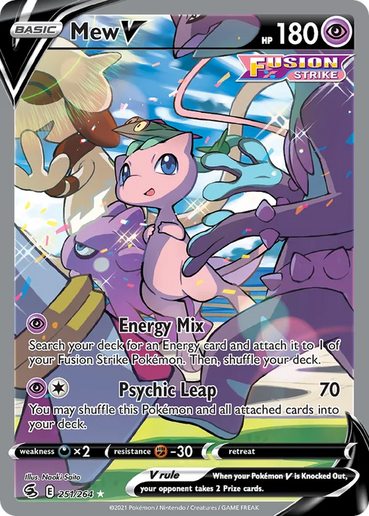 Mew V (Alternate Full Art) 251/264 - Fusion Strike (HO)