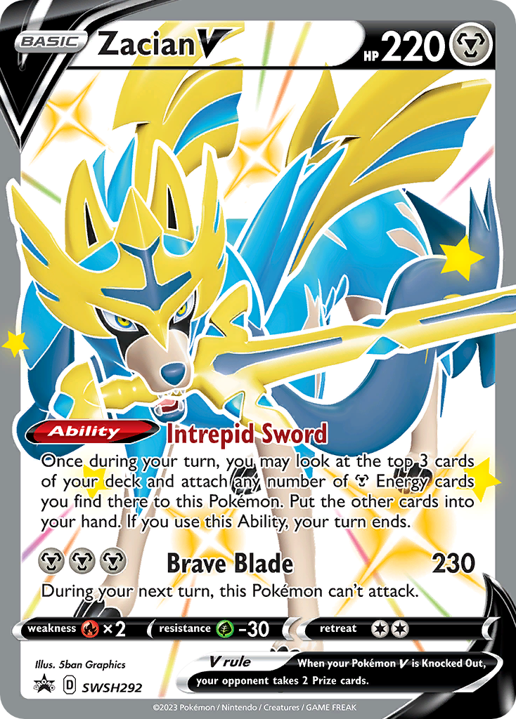 Zacian V (Shiny) SWSH292 - Sword & Shield Promo (HO)
