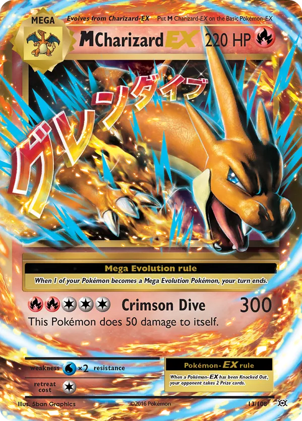 M Charizard EX 13/108 - Evolutions (HO)