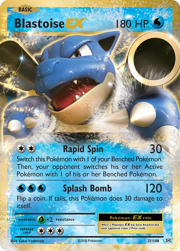 Blastoise EX 21/108 - Evolutions (HO)