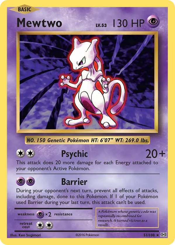 Mewtwo 51/108 - Evolutions (NO) - HP