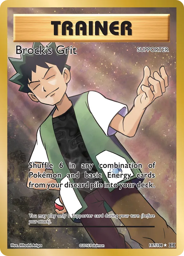 Brock's Grit (Full Art) 107/108 - Evolutions (HO) - LP
